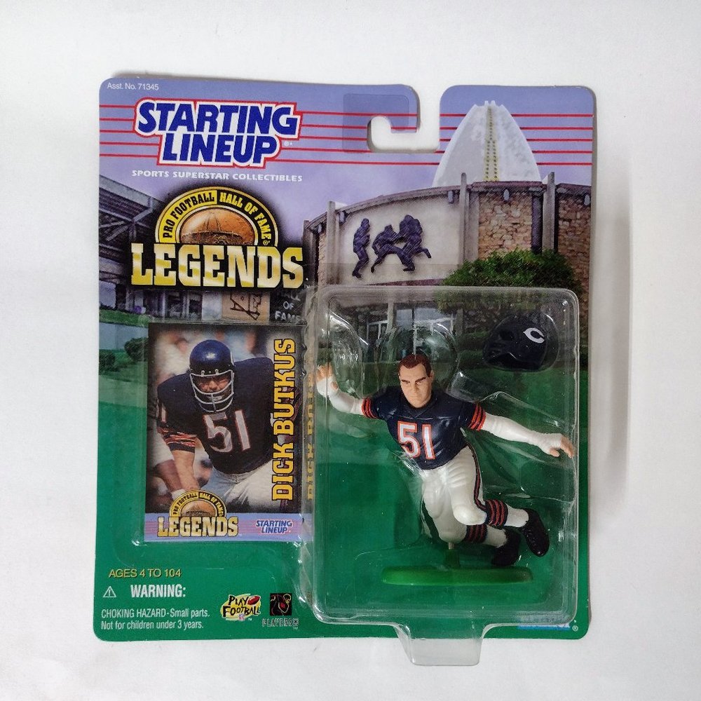 1998 Dick Butkus Chicago Bears HOF Kenner Starting Lineup NFL Football figure